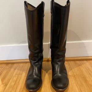 Melissa Frye Slip On Tall Boots (Black)